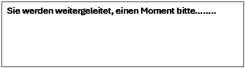 Textfeld: Sie werden weitergeleitet, einen Moment bitte��..